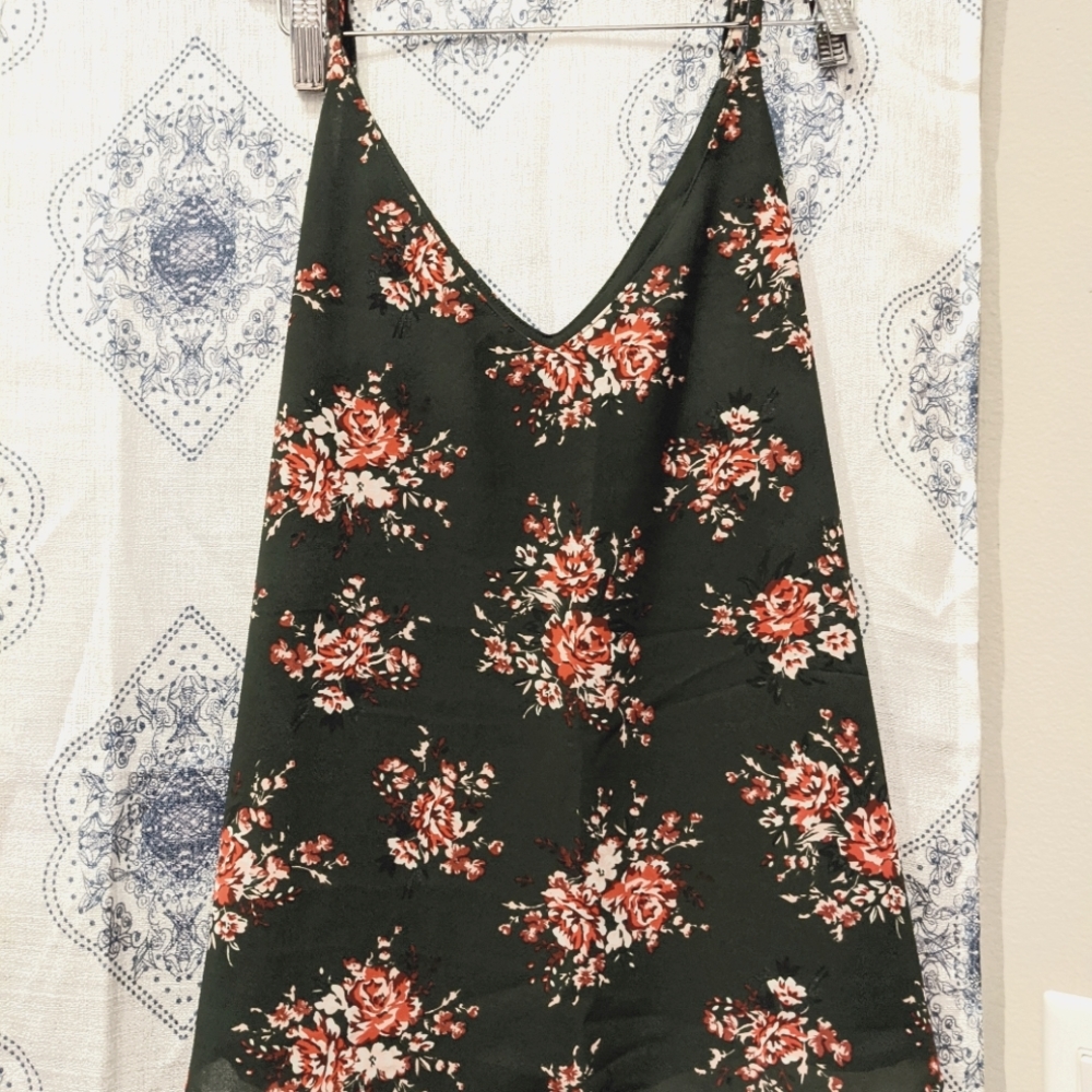 Green Floral Top